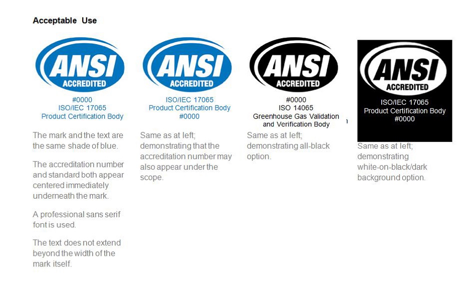 Rules Governing the Use and Protection of the ANSI Accreditation Mark and References to ANSI Rules Governing the Use and Protection of the ANSI Accreditation Mark and References to ANSI